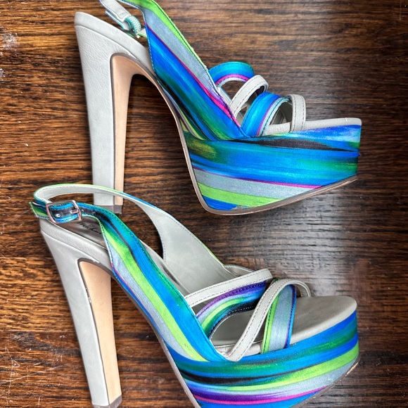 Michael Antonio Green/ Blue heels sz 7 - Picture 2 of 4